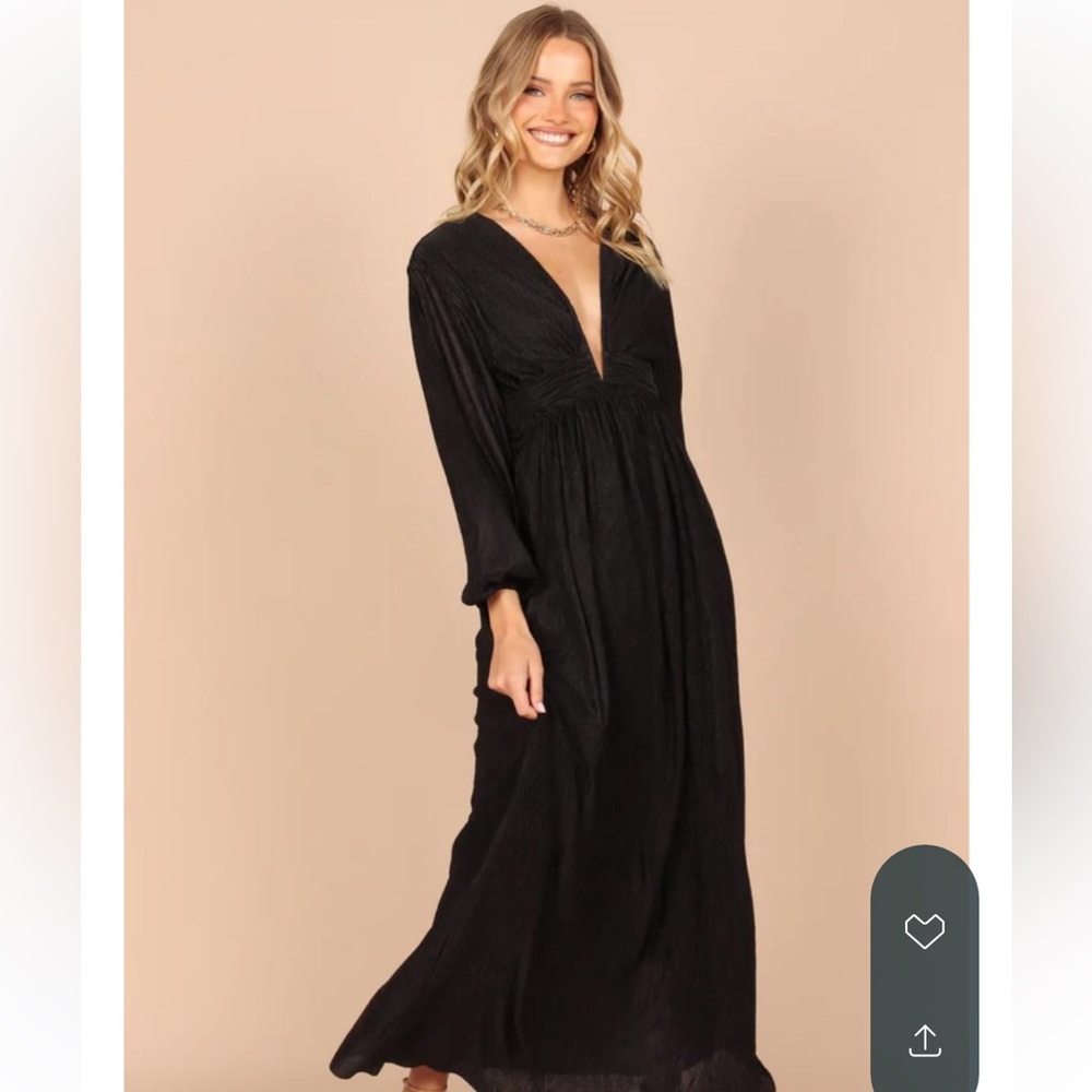 petal & pup vivacious low cut dress - black - xsmall